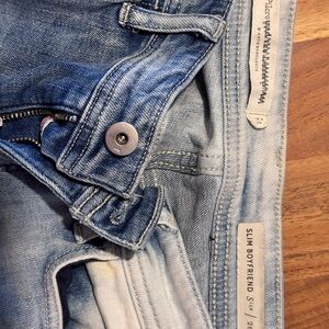 Slim Boyfriend Blue Jeans